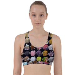 Glitch Glitchen Npc Cubimals Pattern Back Weave Sports Bra by WetdryvacsLair