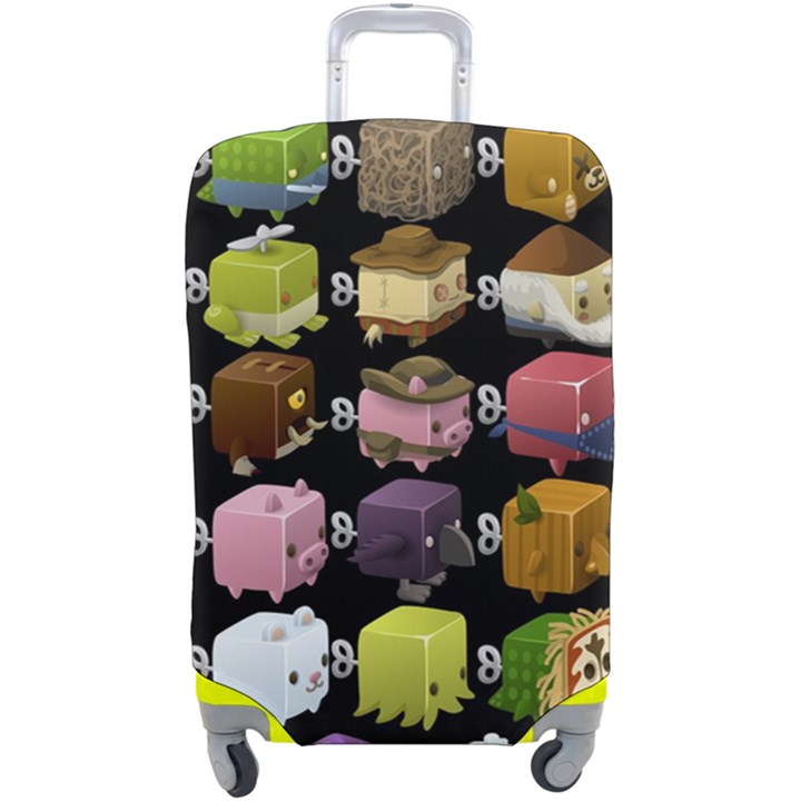 Glitch Glitchen Npc Cubimals Pattern Luggage Cover (Large)