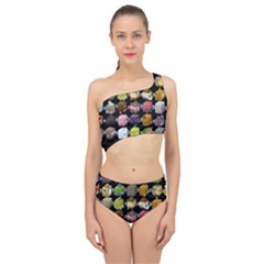 Glitch Glitchen Npc Cubimals Pattern Spliced Up Two Piece Swimsuit by WetdryvacsLair