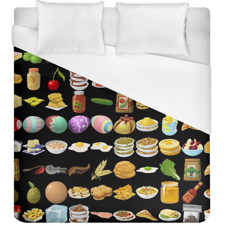 Glitch Glitchen Food Pattern One Duvet Cover (King Size)