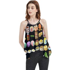 Glitch Glitchen Food Pattern One Flowy Camisole Tank Top