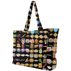 Glitch Glitchen Food Pattern One Simple Shoulder Bag by WetdryvacsLair