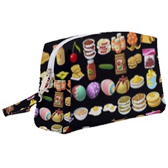 Glitch Glitchen Food Pattern One Wristlet Pouch Bag (large) by WetdryvacsLair