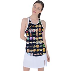 Glitch Glitchen Food Pattern One Racer Back Mesh Tank Top by WetdryvacsLair