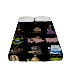 Glitch Glitchen Npc Animals And Characters Pattern Fitted Sheet (full/ Double Size) by WetdryvacsLair