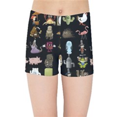 Glitch Glitchen Npc Animals And Characters Pattern Kids  Sports Shorts by WetdryvacsLair