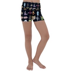 Glitch Glitchen Npc Animals And Characters Pattern Kids  Lightweight Velour Yoga Shorts by WetdryvacsLair