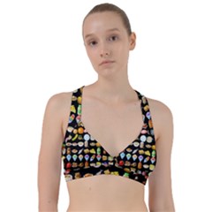 Glitch Glitchen Food Pattern Two Sweetheart Sports Bra by WetdryvacsLair