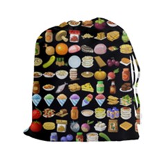 Glitch Glitchen Food Pattern Two Drawstring Pouch (2xl) by WetdryvacsLair