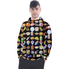 Glitch Glitchen Food Pattern Two Men s Pullover Hoodie by WetdryvacsLair