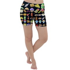 Glitch Glitchen Food Pattern Two Lightweight Velour Yoga Shorts by WetdryvacsLair