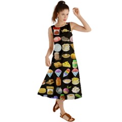 Glitch Glitchen Food Pattern Two Summer Maxi Dress by WetdryvacsLair