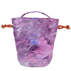 Flowing Marbling Patterns Drawstring Bucket Bag