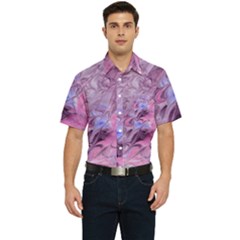 Flowing Marbling Patterns Men s Short Sleeve Pocket Shirt  by kaleidomarblingart