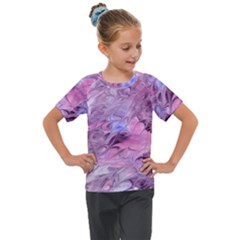 Flowing Marbling Patterns Kids  Mesh Piece Tee