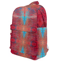 Red Flames Repeats Classic Backpack by kaleidomarblingart