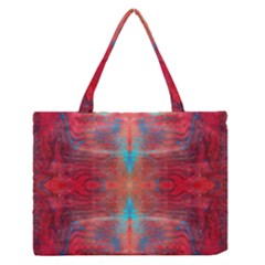 Red Flames Repeats Zipper Medium Tote Bag