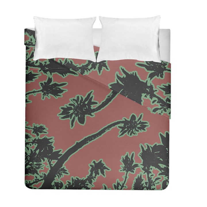 Tropical Style Floral Motif Print Pattern Duvet Cover Double Side (Full/ Double Size)