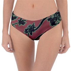 Tropical Style Floral Motif Print Pattern Reversible Classic Bikini Bottoms by dflcprintsclothing