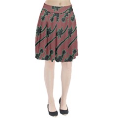 Tropical Style Floral Motif Print Pattern Pleated Skirt by dflcprintsclothing