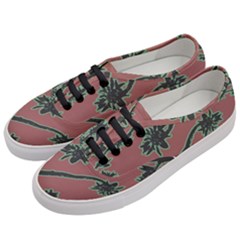 Tropical Style Floral Motif Print Pattern Women s Classic Low Top Sneakers by dflcprintsclothing