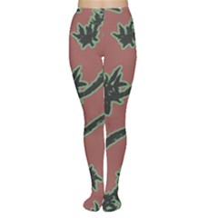 Tropical Style Floral Motif Print Pattern Tights