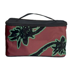 Tropical Style Floral Motif Print Pattern Cosmetic Storage