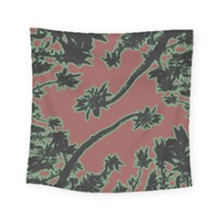 Tropical Style Floral Motif Print Pattern Square Tapestry (small) by dflcprintsclothing