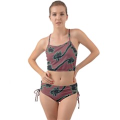 Tropical Style Floral Motif Print Pattern Mini Tank Bikini Set by dflcprintsclothing