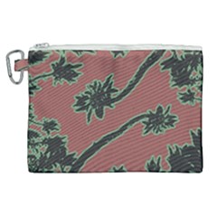 Tropical Style Floral Motif Print Pattern Canvas Cosmetic Bag (xl) by dflcprintsclothing