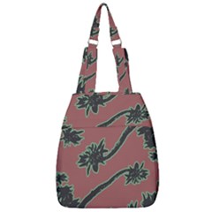 Tropical Style Floral Motif Print Pattern Center Zip Backpack by dflcprintsclothing