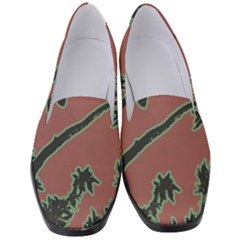 Tropical Style Floral Motif Print Pattern Women s Classic Loafer Heels by dflcprintsclothing