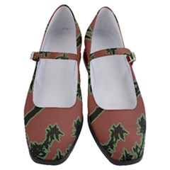 Tropical Style Floral Motif Print Pattern Women s Mary Jane Shoes by dflcprintsclothing