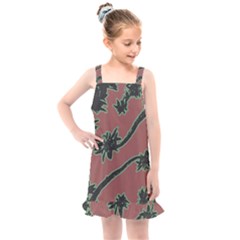 Tropical Style Floral Motif Print Pattern Kids  Overall Dress by dflcprintsclothing