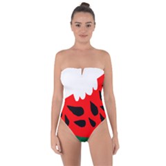 Watermelon Tie Back One Piece Swimsuit