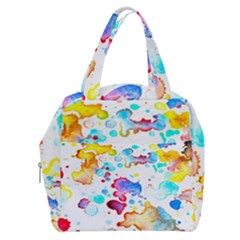 Multi Colored Splotch Design Boxy Hand Bag by NICHEATUDE