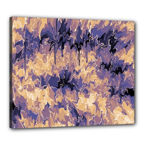 Yellow And Purple Abstract Canvas 24  X 20  (stretched) by Dazzleway