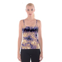 Yellow And Purple Abstract Spaghetti Strap Top by Dazzleway