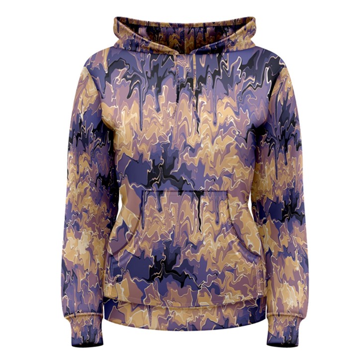 Yellow and purple abstract Women s Pullover Hoodie