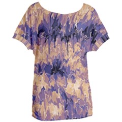 Yellow And Purple Abstract Women s Oversized Tee by Dazzleway