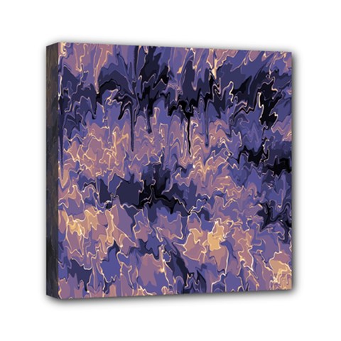 Purple And Yellow Abstract Mini Canvas 6  X 6  (stretched) by Dazzleway