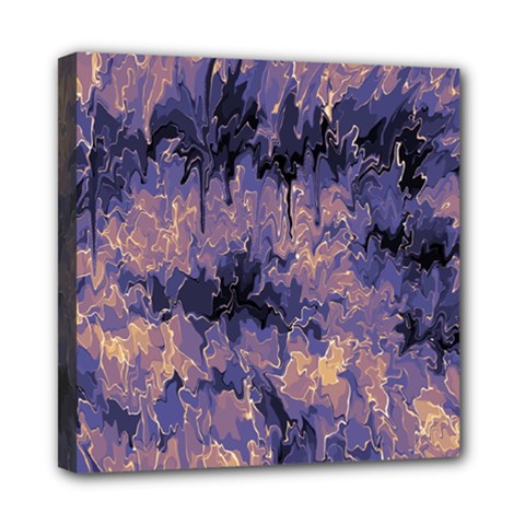 Purple And Yellow Abstract Mini Canvas 8  X 8  (stretched) by Dazzleway