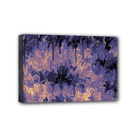 Purple And Yellow Abstract Mini Canvas 6  X 4  (stretched) by Dazzleway