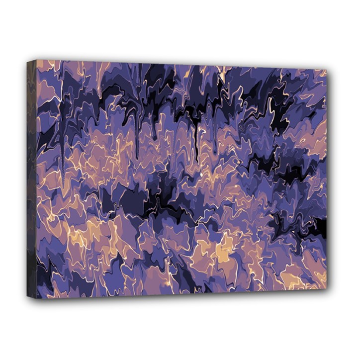 Purple and yellow abstract Canvas 16  x 12  (Stretched)