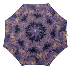 Purple And Yellow Abstract Straight Umbrella by Dazzleway