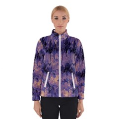 Purple And Yellow Abstract Winter Jacket by Dazzleway