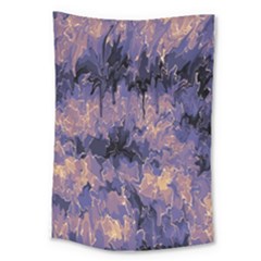 Purple And Yellow Abstract Large Tapestry by Dazzleway