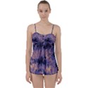 Purple and yellow abstract Babydoll Tankini Set View1