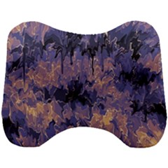 Purple And Yellow Abstract Head Support Cushion by Dazzleway