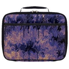 Purple And Yellow Abstract Full Print Lunch Bag by Dazzleway